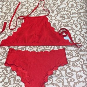 Red Cupshe Bikini